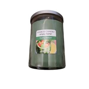 Yankee Candle Simply Home Fruity Melon Green Jar 19 oz NEW